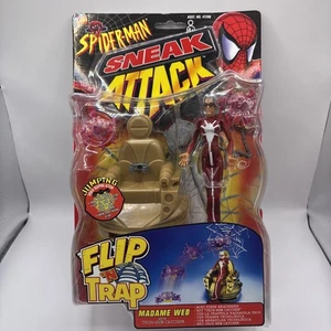 ToyBiz Spider-man Sneak Attack Flip N Trap Madame Web con Tech Web Catcher  - Imagen 1 de 12