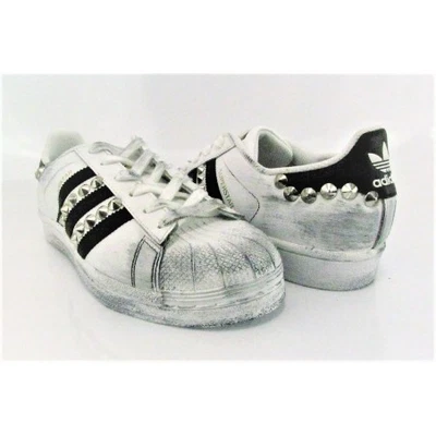 SUPERSTAR CUSTOM BORCHIE SILVER SPORCATURA - Immagine 1 di 4