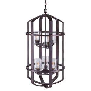 Forte Lighting 2719-06 Hyde 6 Light 19"W Pillar Candle Pendant - Bronze - Picture 1 of 4