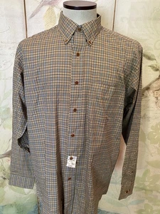 Vintage Brooks Brothers Hemden Größe M kariert kariert braun/blau Baumwolle - Bild 1 von 6