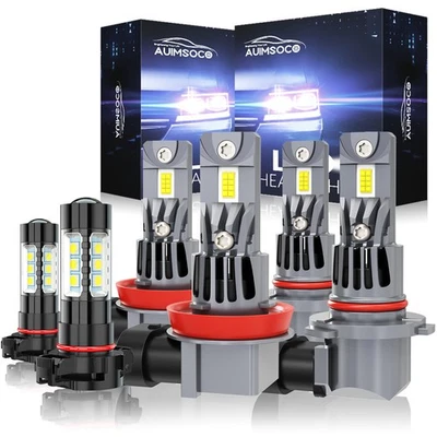 Kit de faros antiniebla LED blancos para GMC Sierra 1500 2500 HD 2007-2013 Foto 1 de 4