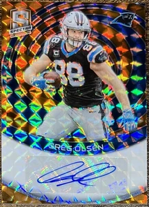 2023 Panini Spectra Prizm Greg Olsen Orange Auto #03/10 Panthers #SIG-GOL - Picture 1 of 2