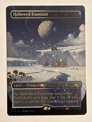 Hallowed Fountain -  Borderless Galaxy FOIL - Unfinity - NM MTG - Image 1 of 2