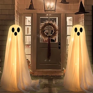 2X Accesorios de Halloween Fantasma Exterior Casa Embrujada Terror Halloween Fiesta Decoración - Imagen 1 de 7