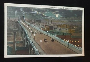 🌟 VINTAGE 1927 HIGH LEVEL BRIDGE CLEVELAND OHIO POSTCARD - Picture 1 of 2