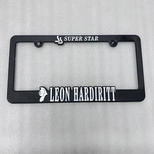 SuperStar Wheel Leon Hardiritt White License Plate Frame Orden Bugel Glaube - Foto 1 di 2