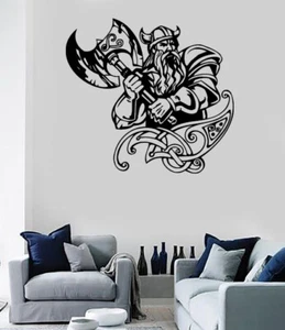 Vinyl Wall Decal Strongman Scandinavian Nordic Viking Warrior (n1716) - Picture 1 of 3