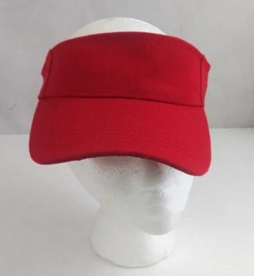 Visera ajustable unisex 100 % poliéster rojo liso Foto 1 de 4