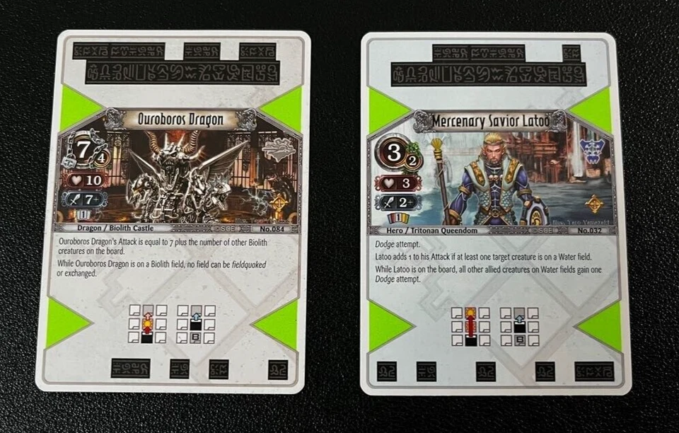 Eye Of Judgment Rare Cards - Mercenary Savior Latoo + Ouroboros Dragon - Image 1 of 1