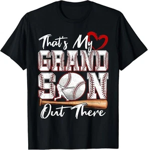 That's My Grandson Out There Baseball Grandma Mother's Day T-Shirt S-5XL - Picture 1 of 7