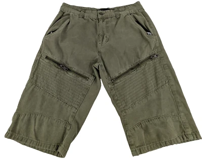 Pantalón Corto Chino Akademiks Cargo Verde Oliva, Talla 32 Patinador  Foto 1 de 4