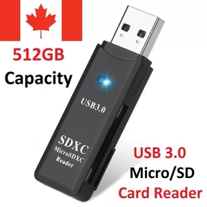 USB SD Card Reader Memory USB 3.0 Adapter For Micro TF SD SDXC SDHC MMC 512GB - Picture 1 of 7