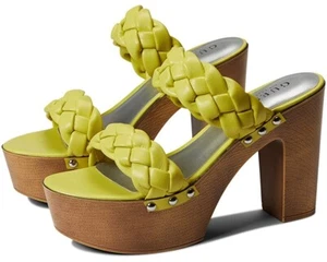 Women's Guess Oakly Platform Sandals Yellow Size 9 - Picture 1 of 5