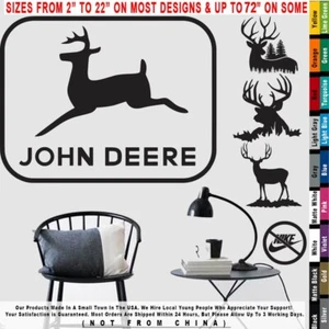 Deer-John Deere Vinyl Decal Logo - Picture 1 of 10