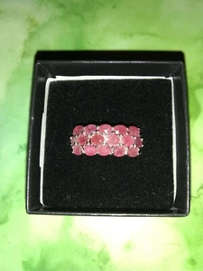 3.52ctw Genuine Ruby Designer ring - Size 7 - Picture 1 of 5