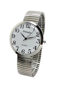 Varsales Mens Ladies Easy to Read Stretch Elastic Band Fashion Analog Watch - Picture 1 of 16