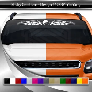 128-01 Yin Yang Decal Sticker Windshield Window Vinyl Graphic Banner Car Truck - Picture 1 of 3
