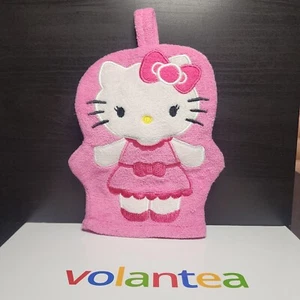 2014 Sanrio Hello Kitty 7" rosa hängender Stoff Badehandschuh - Bild 1 von 8