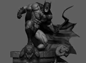 Batman DC COMICS Statue Kit modello resina 3D! UNPAINTED - Foto 1 di 4