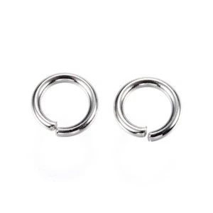 1000 piezas anillos de salto de acero inoxidable anillos de salto abiertos hágalo usted mismo hallazgos de joyería 8x1,5 mm - Imagen 1 de 1