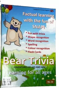 Bear Trivia Adventures of Leo and Mac SNAP! Learning Game Flash Cards Ages - Picture 1 of 3