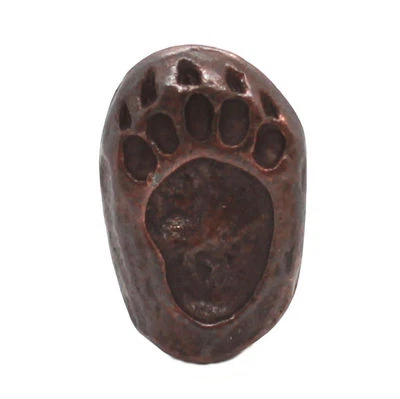 Bear Track Right Foot Rubbed Bronze Snap Set Concho 1-1/4" 1265-100 - Image 1 of 2