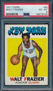 1971 Topps #65 Walt Frazier Knicks HOF Southern Illinois PSA 6 - EX/MT - Picture 1 of 2