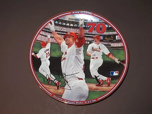 Mark McGwire Record 70 Home Runs Bradford Exchange 2nd Plate COA Original Pkg. - Picture 1 of 6