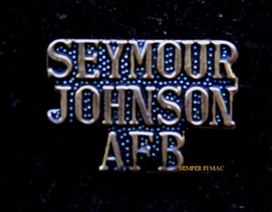 SPILLA CAPPELLO BAVERO SEYMOUR JOHNSON AFB SCRIPT US AIR FORCE USAF PILOTA EQUIPAGGIO ALA REGALO - Foto 1 di 12