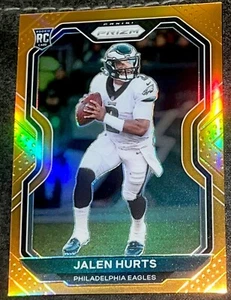 2020 PANINI PRIZM JALEN HURTS ROOKIE ORANGE RC #343! SP #’D /249! - Picture 1 of 5