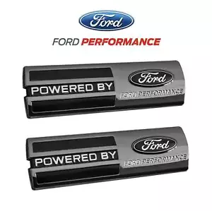 OEM Powered By Ford Performance 5.5" Fender Emblems Badges Two Tone Black - Pair - Picture 1 of 3