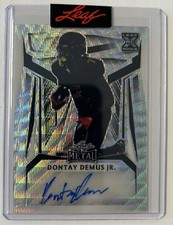 DONTAY DEMUS JR. 2023 Leaf Metal Draft AUTOGRAPH 1/1 Proof AUTO Terrapins RAVENS