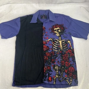 Grateful Dead Skull Shirt Mens XL David Carey Short Sleeve Button Down VTG - Picture 1 of 8