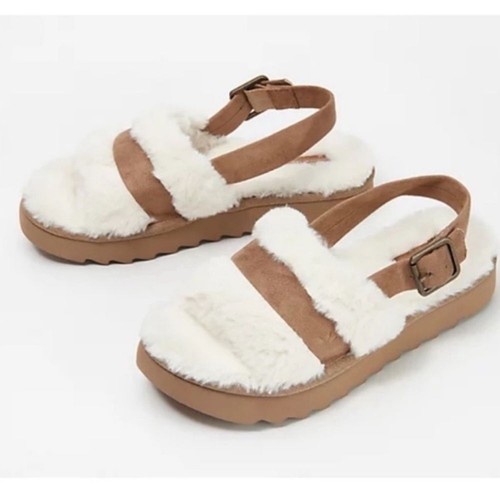 Sandali UGG Koolaburra regolabili fuzz’d out slide 8 nuovi senza scatola