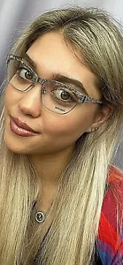 🤓 Marco de gafas para mujer Just Cavalli JC 0476 JC0476 016 plateado 53 mm Rx - Imagen 1 de 6
