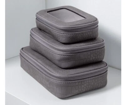 Thirty One Clear Case Trio in Grey Crocodile - NEW!  - Image 1 of 3