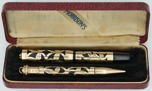 MORRISON'S 1/40 14KT Gold Overlay BCHR Fountain pen and Pencil set in box