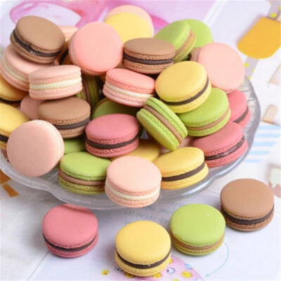 23x23x13mm Bulk Fake Macaron Food Miniatures Resin Embellishments Decors 10 pcs - Image 1 of 4