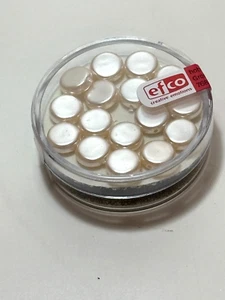 Glaswachsperlen - creme - 8mm flach - 16 Stück - Bild 1 von 1