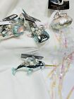 Robert Stanley Set Of 4 Jeweled Sea Creatures Narwal Whale Shark Ray Jelly ?NWT!
