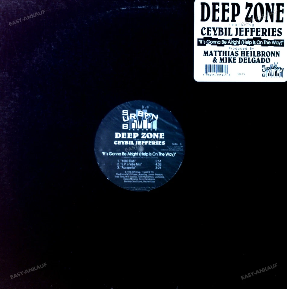Deep Zone Featuring Ceybil Jefferies - It's Gonna Be Alright Help ... Maxi . - Image 1 of 1
