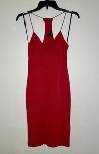 Forever 21 Red Dress W/ Lower rear Slit. Size S. Super Sexy. Elastic straps - Picture 1 of 16