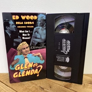 SIGNED by Delores Fuller GLEN OR GLENDA? VHS Tape 1953 Cult Ed Wood Rhino Video - Picture 1 of 12