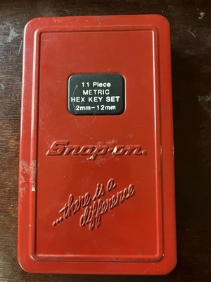 Snap-On COMPLETE 11 Piece Metric Hex Key Set 2mm-12mm Free Shipping USA - Image 1 of 3