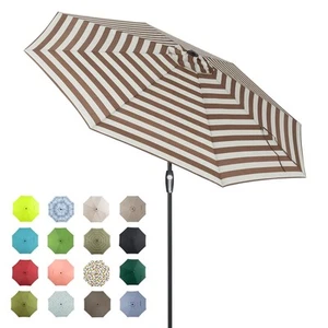 Tempera 9ft Patio Market Outdoor Table Umbrella with Auto Tilt and Crank,Larg... - Picture 1 of 8