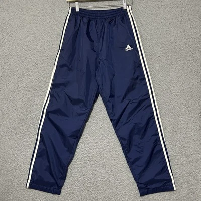 Calça Adidas Tearaway Masculina Pequena Botão de Pressão Pista Atlética 3 Listras Listrada - Imagem 1 de 4