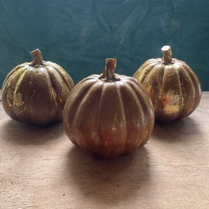 Threshold Mini Pumpkin Figurine Set Of 3 5.5” - Picture 1 of 8