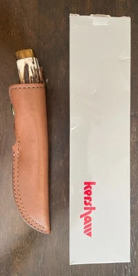 Faca vintage Kershaw McKenzie Hunter modelo 1020 faca com caixa de bainha original - Imagem 1 de 4