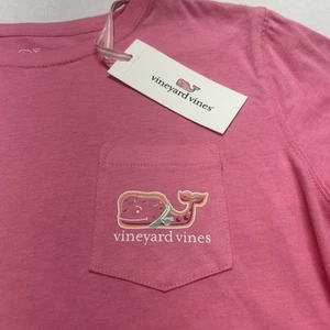 T-shirt maglietta natalizia nuova con etichette Vineyard Vines bambina XL 16 Cookie Whale manica lunga - Foto 1 di 12
