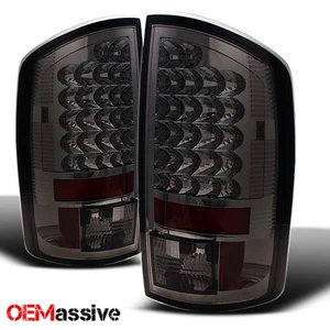 Fits 2007-2008 Ram 1500/2500/3500 Pickup Truck Smoked Smoke LED Tail Lights - Picture 1 of 5